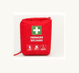 Petite trousse de premiers secours rouge